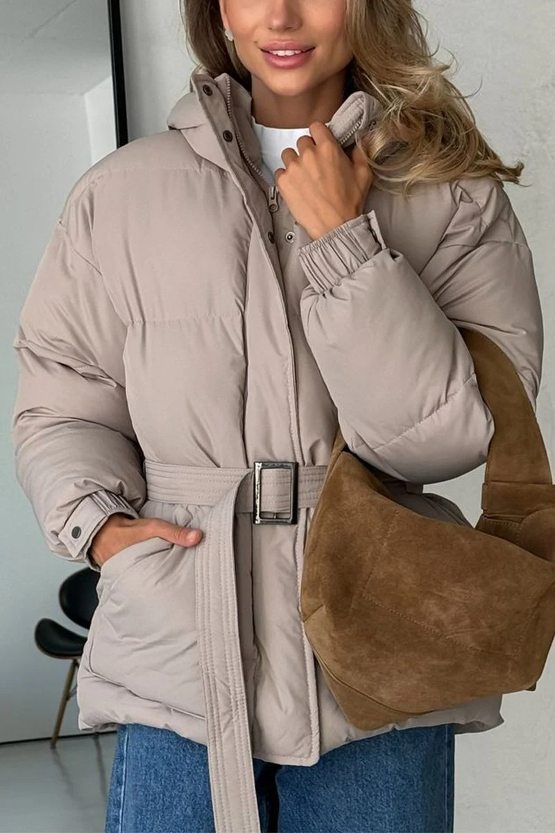 Women's Casual Hooded Zippered Thick Jacket